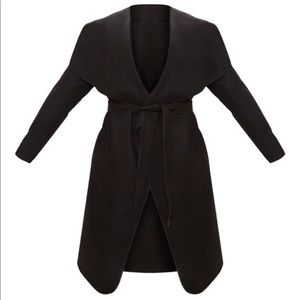 PRETTYLITTLETHING BLACK COAT - SIZE 14